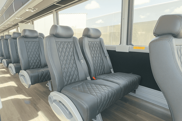 interior of Charter Bus Rental Wichita Falls charter bus